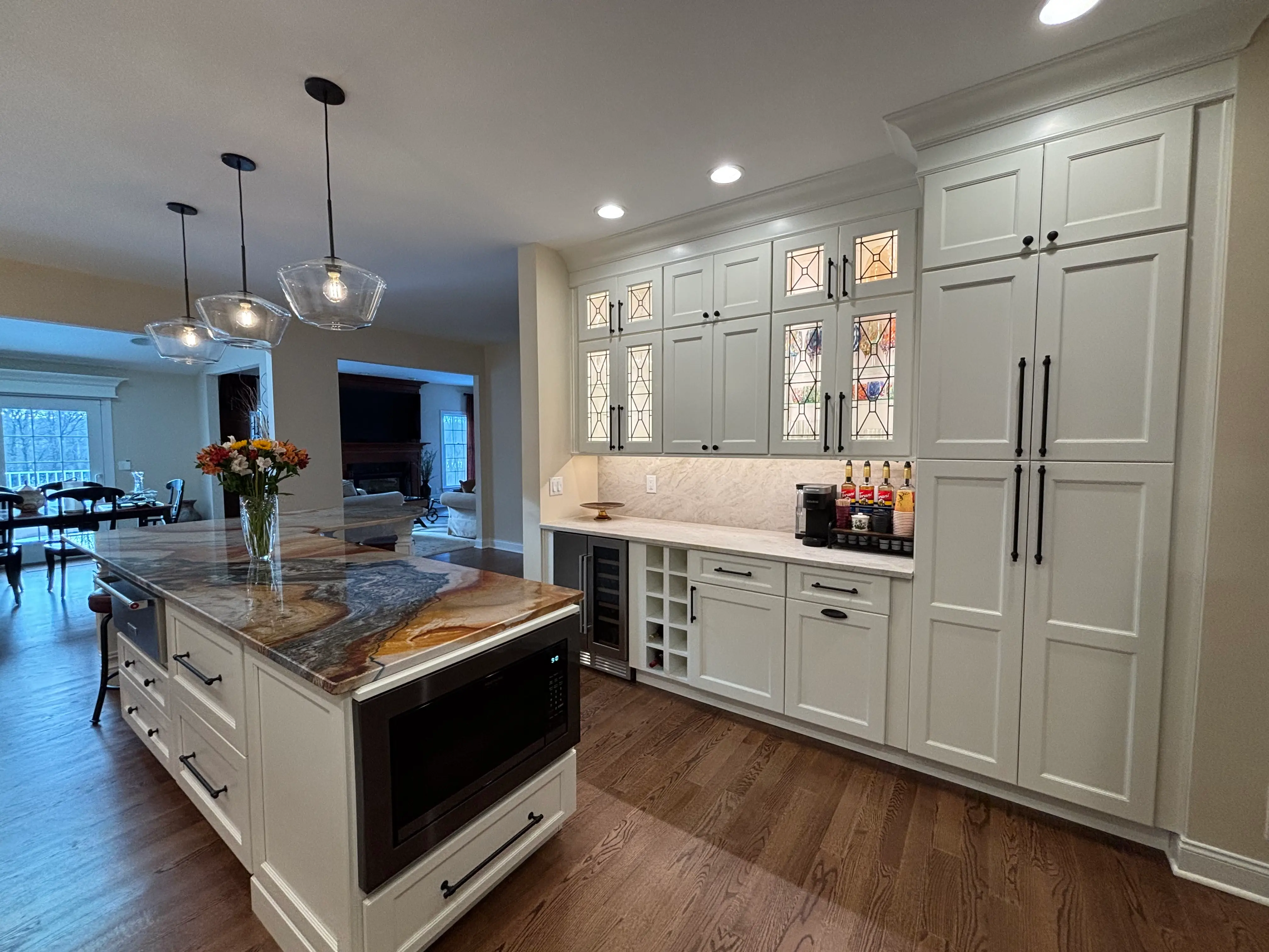 Denville NJ Kitchen - Detailed view of Coffee Bar area and Pantry Denville NJ Kitchen - Detailed view of Coffee Bar area and Pantry