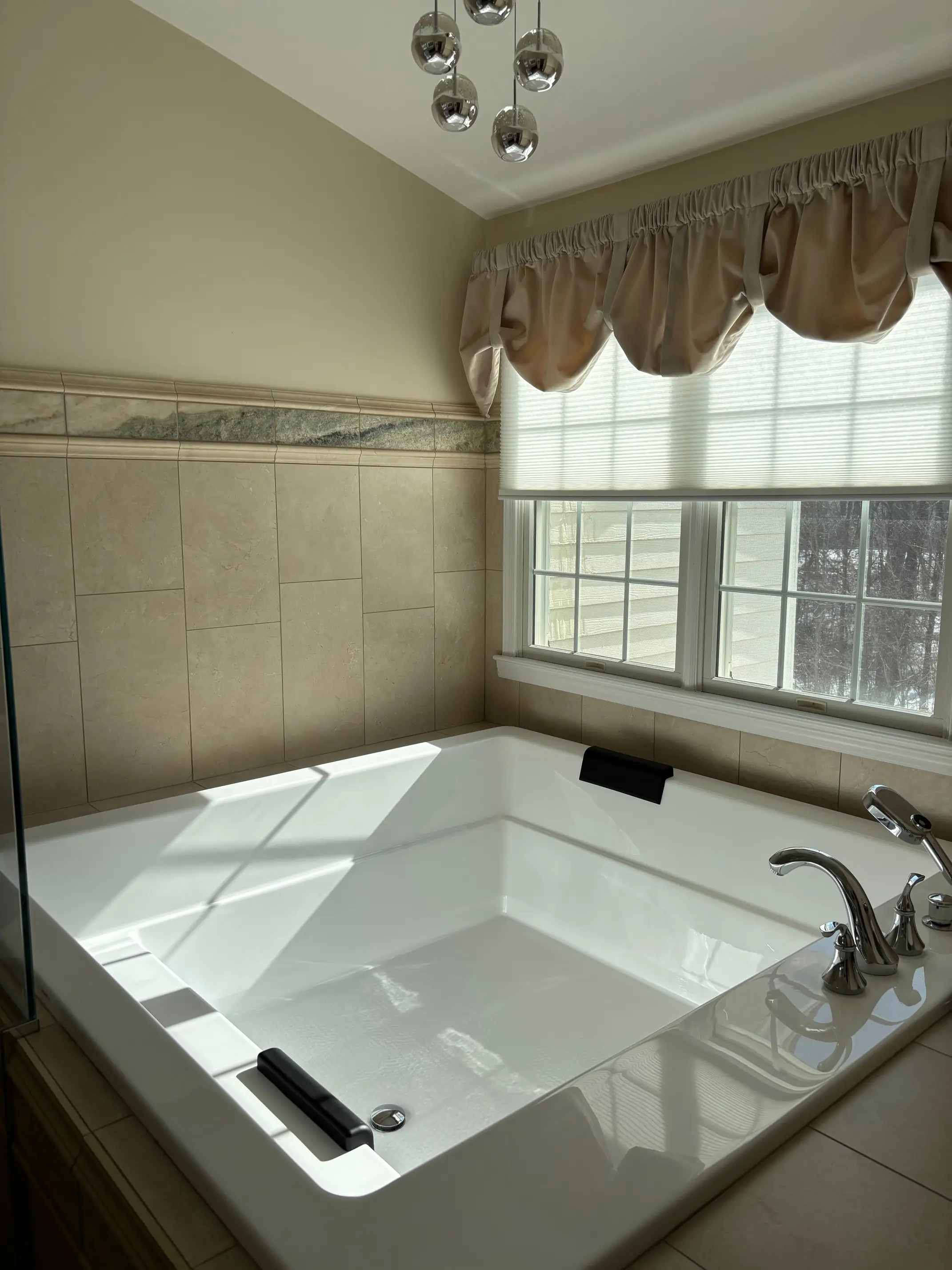 Denville NJ Bathroom 4 - Completed - 70 inch square soaking tub Denville NJ Bathroom 4 - Completed - 70 inch square soaking tub