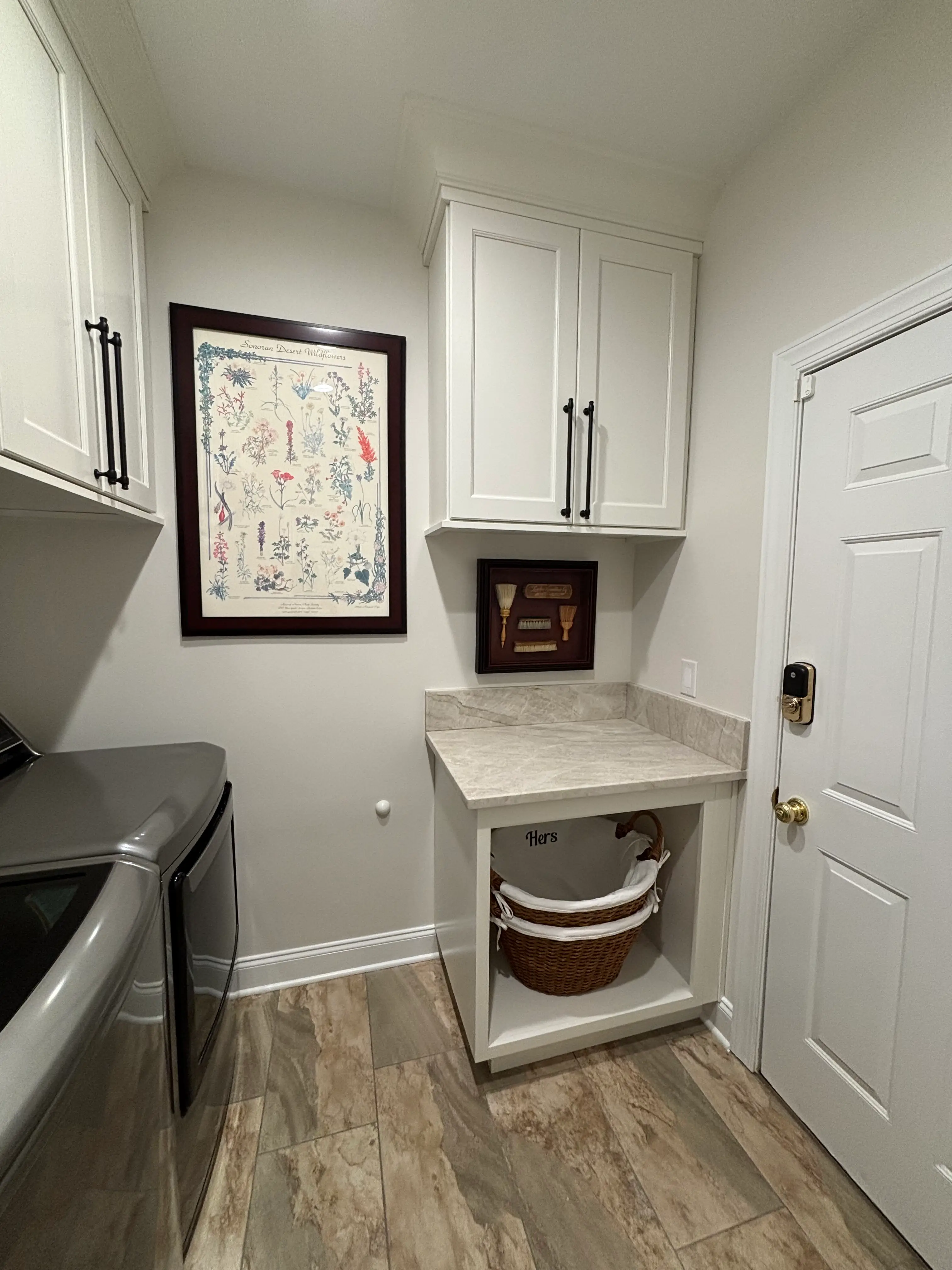 Denville NJ Laundry Room - Phase 2 - New cabinets, including Taj Mahal quartzite folding countertop Denville NJ Laundry Room - Phase 2 - New cabinets, including Taj Mahal quartzite folding countertop