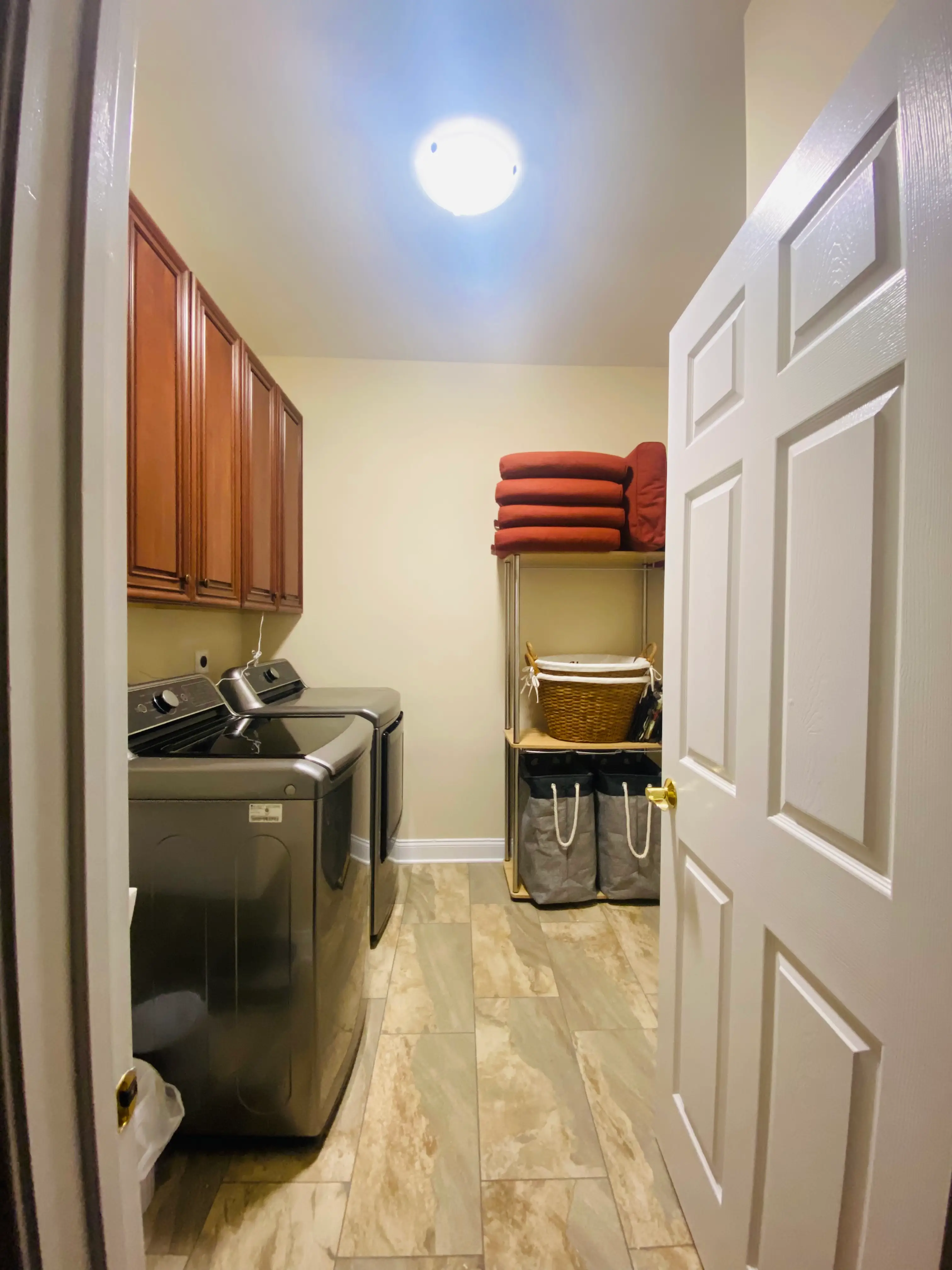 Denville NJ Laundry Room - Phase 1 - Tile is installed and room is ready for new cabinets and stonework Denville NJ Laundry Room - Phase 1 - Tile is installed and room is ready for new cabinets and stonework