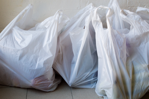 A lightweight plastic bag is a fully or partly plastic bag with handles and 35 microns thick or less at any part of the bag