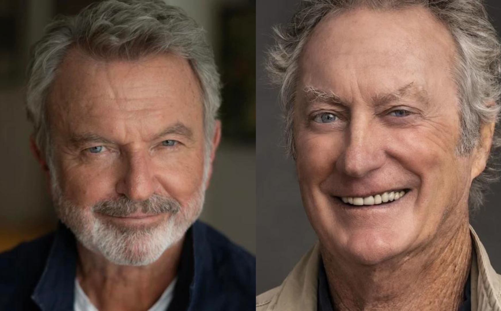 Image: Bryan Brown (photo credit Timbauerphoto) and Sam Neill (photo credit Ross Coffey)