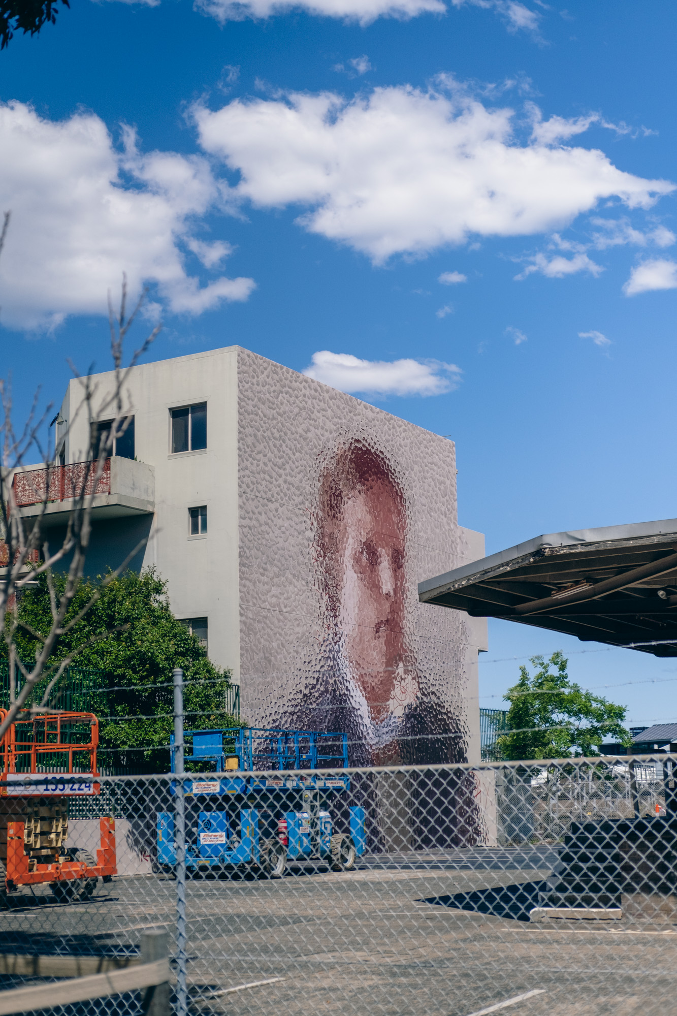 Dawes and Patyegarang are depicted as being behind bevelled glass, their stories blurred and obscured over time.