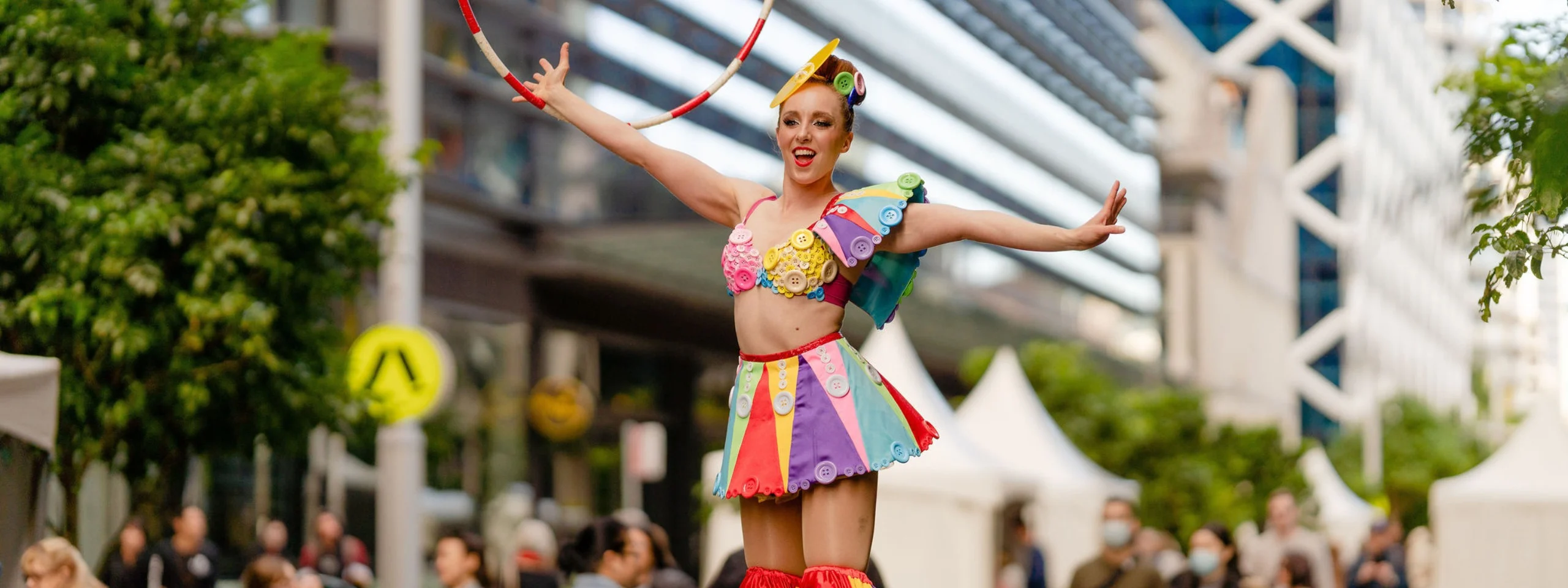 Street performer at Barangaroo Artisan Markets