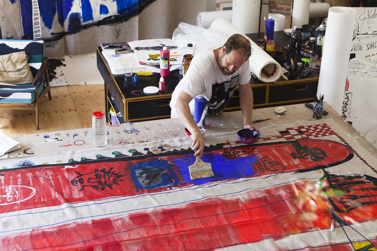 Locust Jones in his studio.