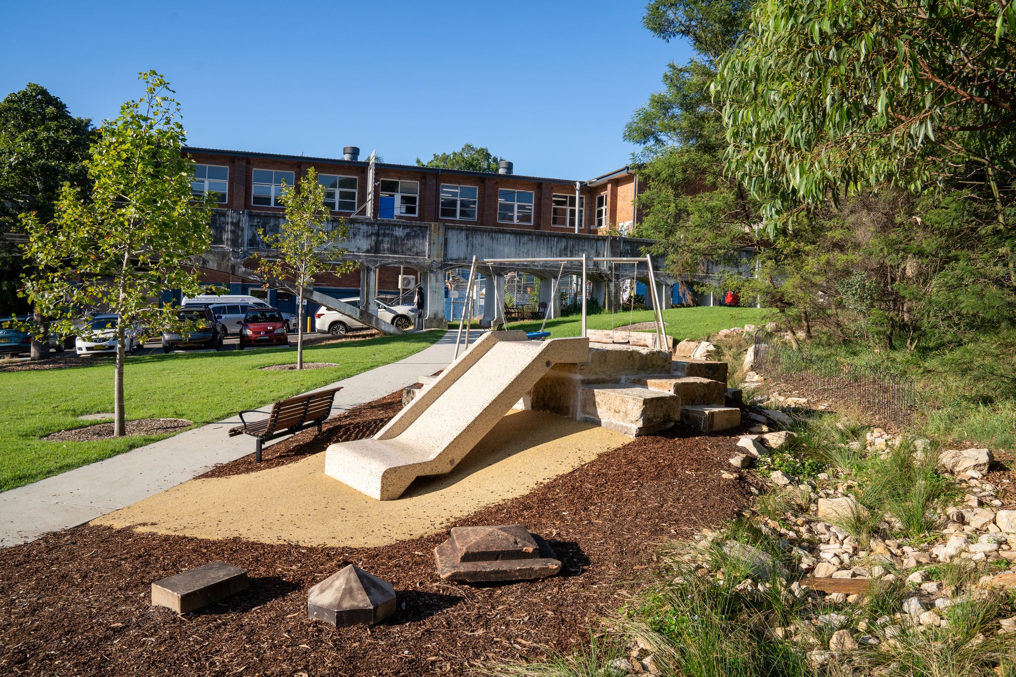 We’ve improved accessibility and the play equipment next door to the PCYC in Forest Lodge. Credit: Abril Felman