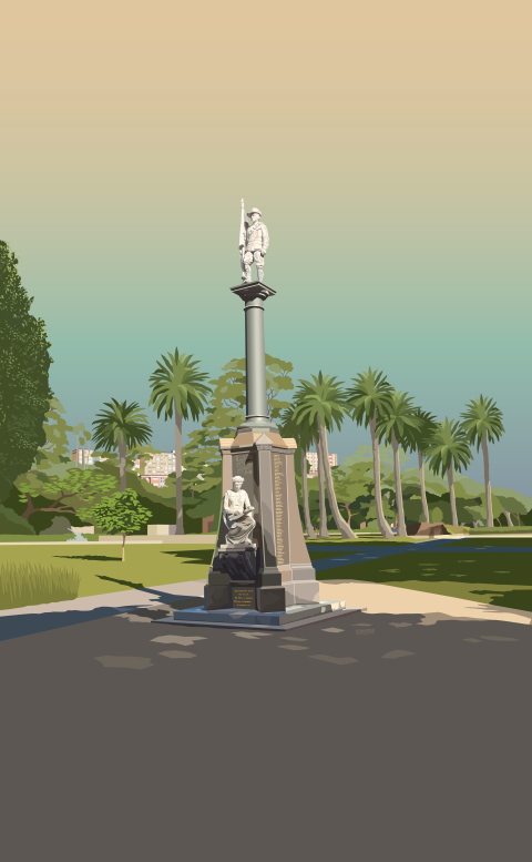 Redfern War memorial is one of many places you can pay your respects in our local area. Illustration supplied by NSW Office for Veterans Affairs