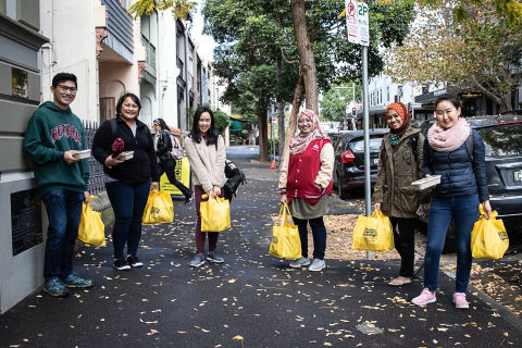 More than 1,250 hampers of pantry staples and 1,000 pre-cooked meals were provided thanks to OzHarvest and the City of Sydney