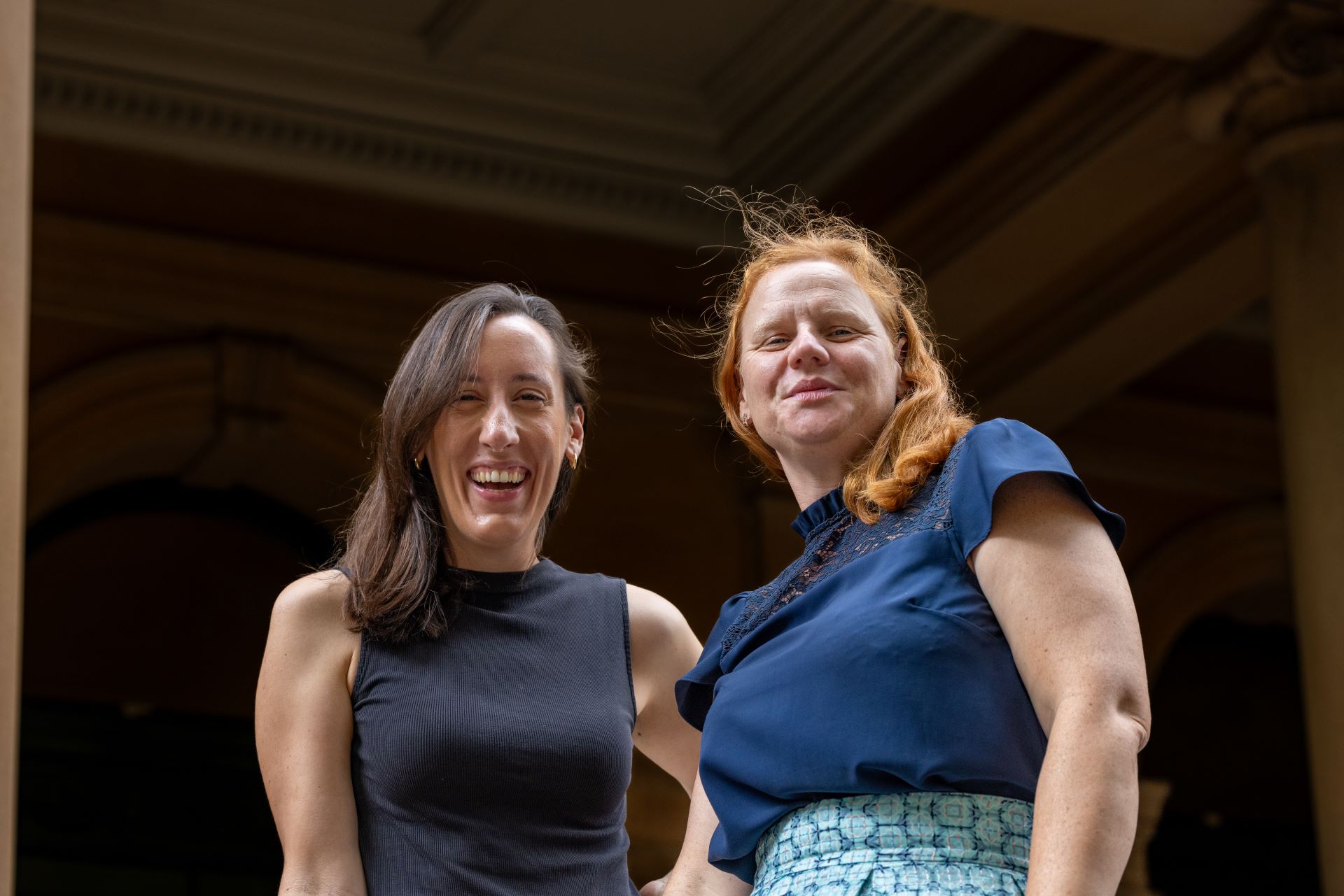 L-R: Michaela Upton, digital innovation program manager, with Zoe Morrison, senior sustainability strategist. Photo: Chris Southwood / City of Sydney