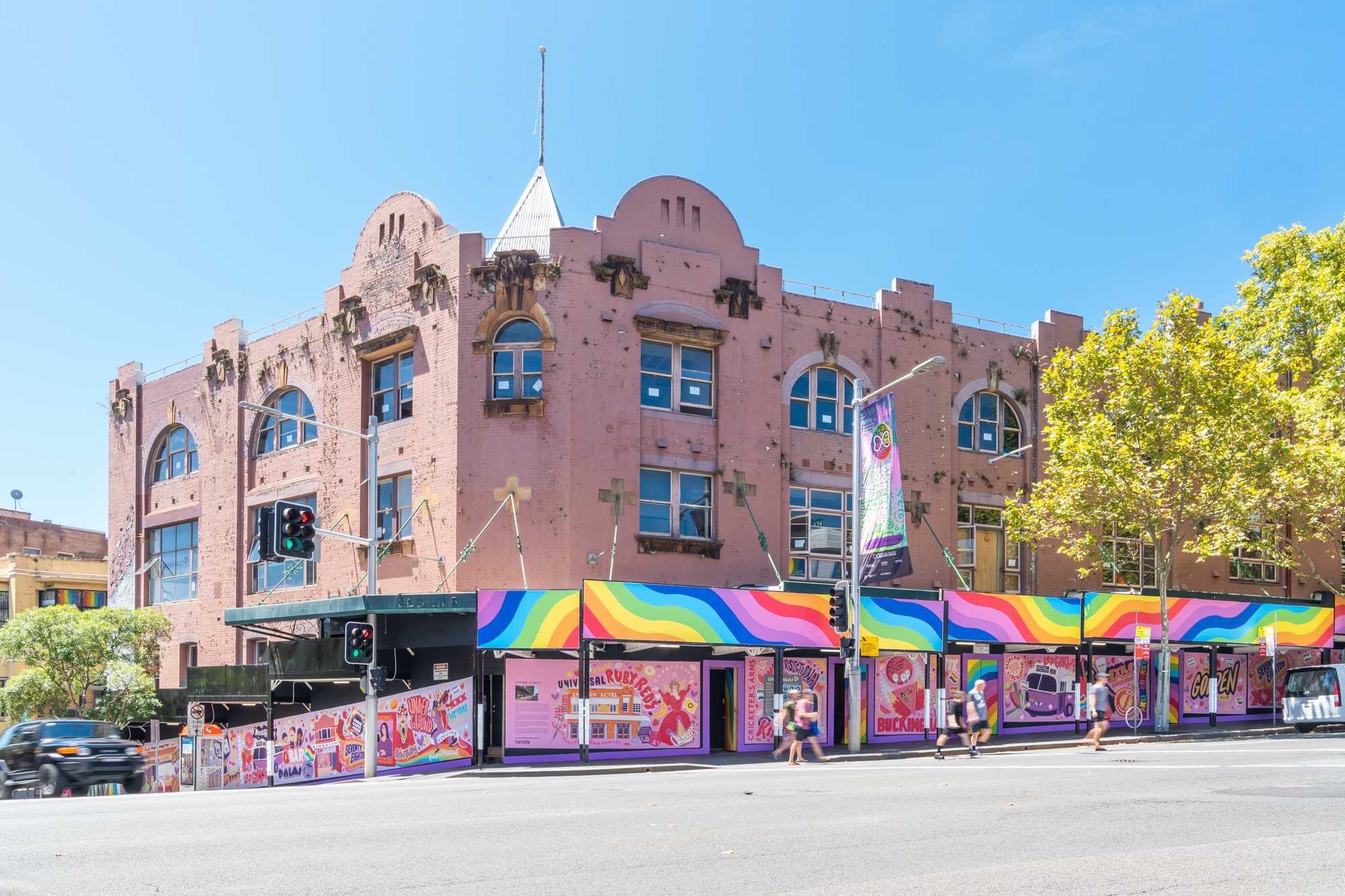 Amy Blue's artwork on the corner of Oxford and Crown Streets. Photo: Nick Langley