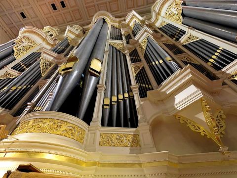 The majestic grand organ is still the largest organ ever constructed with tubular pneumatic playing action. Image: Peter Murphy, City of Sydney