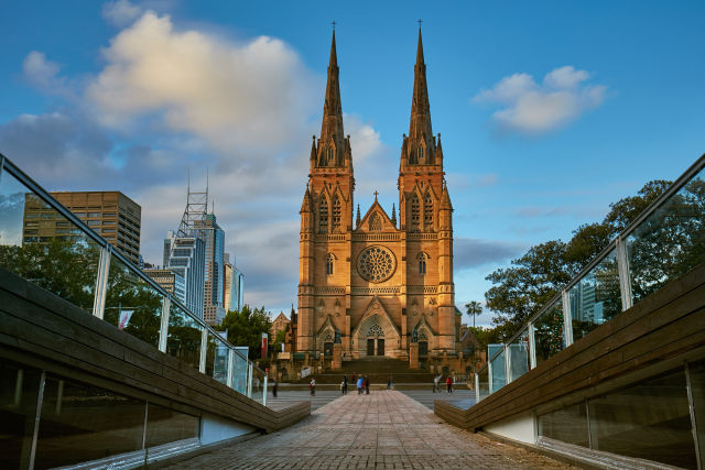 Sunset Piazza at Cathedral Square