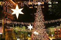 City of Sydney Christmas decorations in Martin Place
