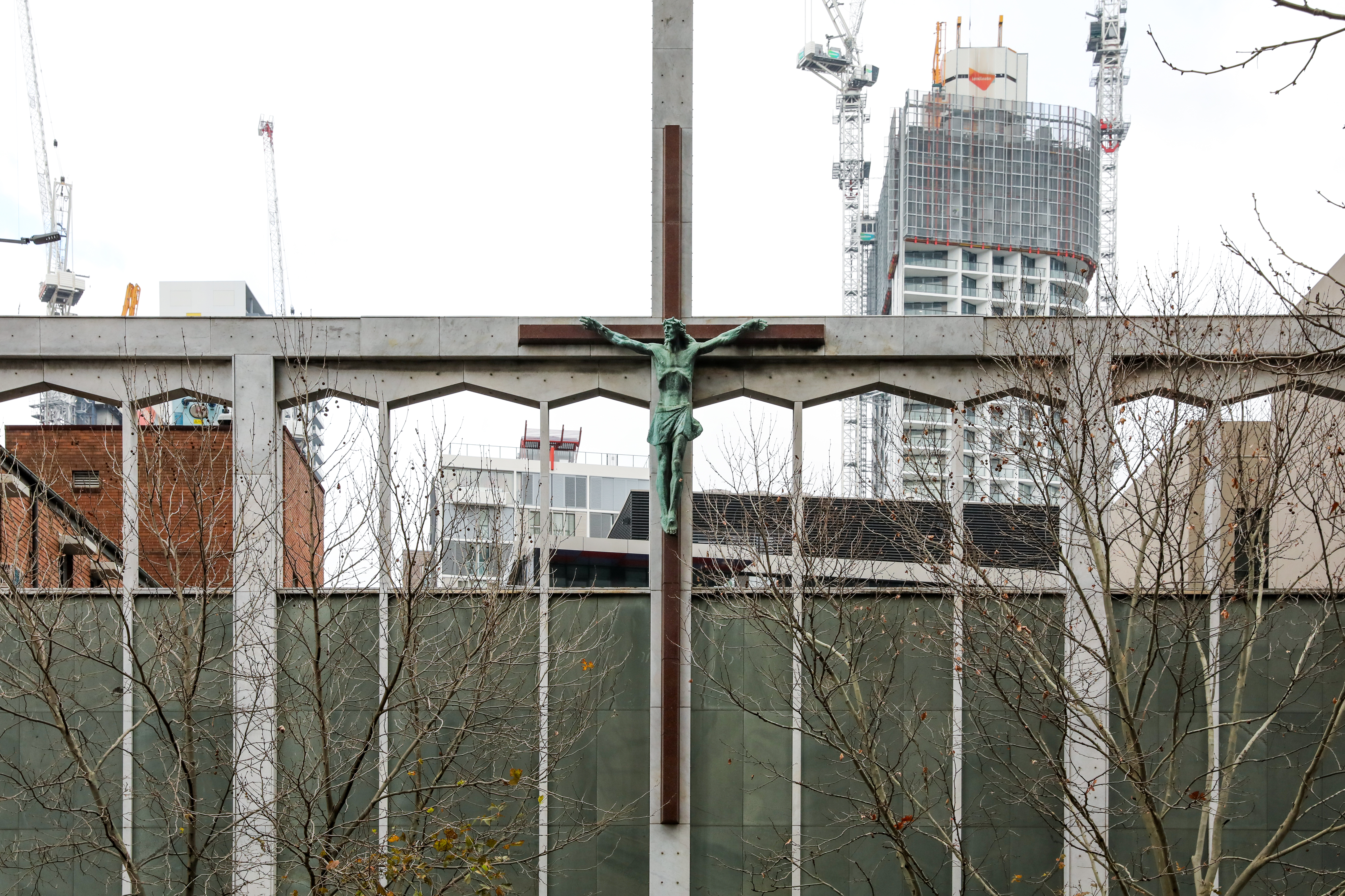 Post-World War II ecclesiastical architecture designed by Terrance Daly at 637-645 George Street. Opened in 1963, the building contains an impressive collection of artworks. The interior has a high level of aesthetic significance with use of materials such as timber, ceramics and glass.