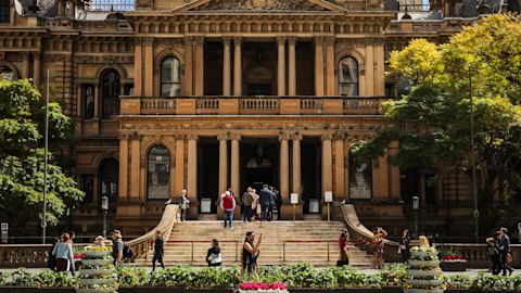 George Street - 13th September 2019. The City of Sydney’s spring 2019 Living Colour display features more than 24,000 plants in multiple locations across the city