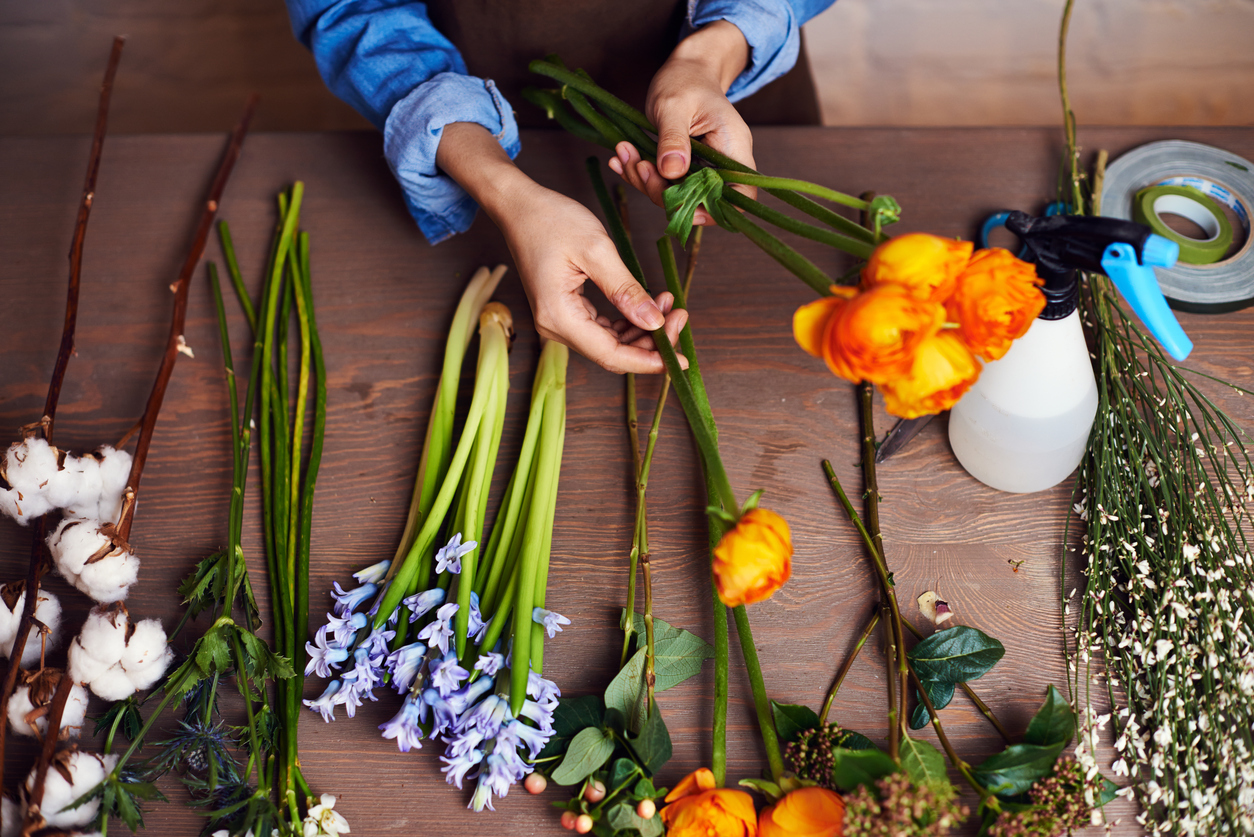 Working with flowers. Pic: iStock