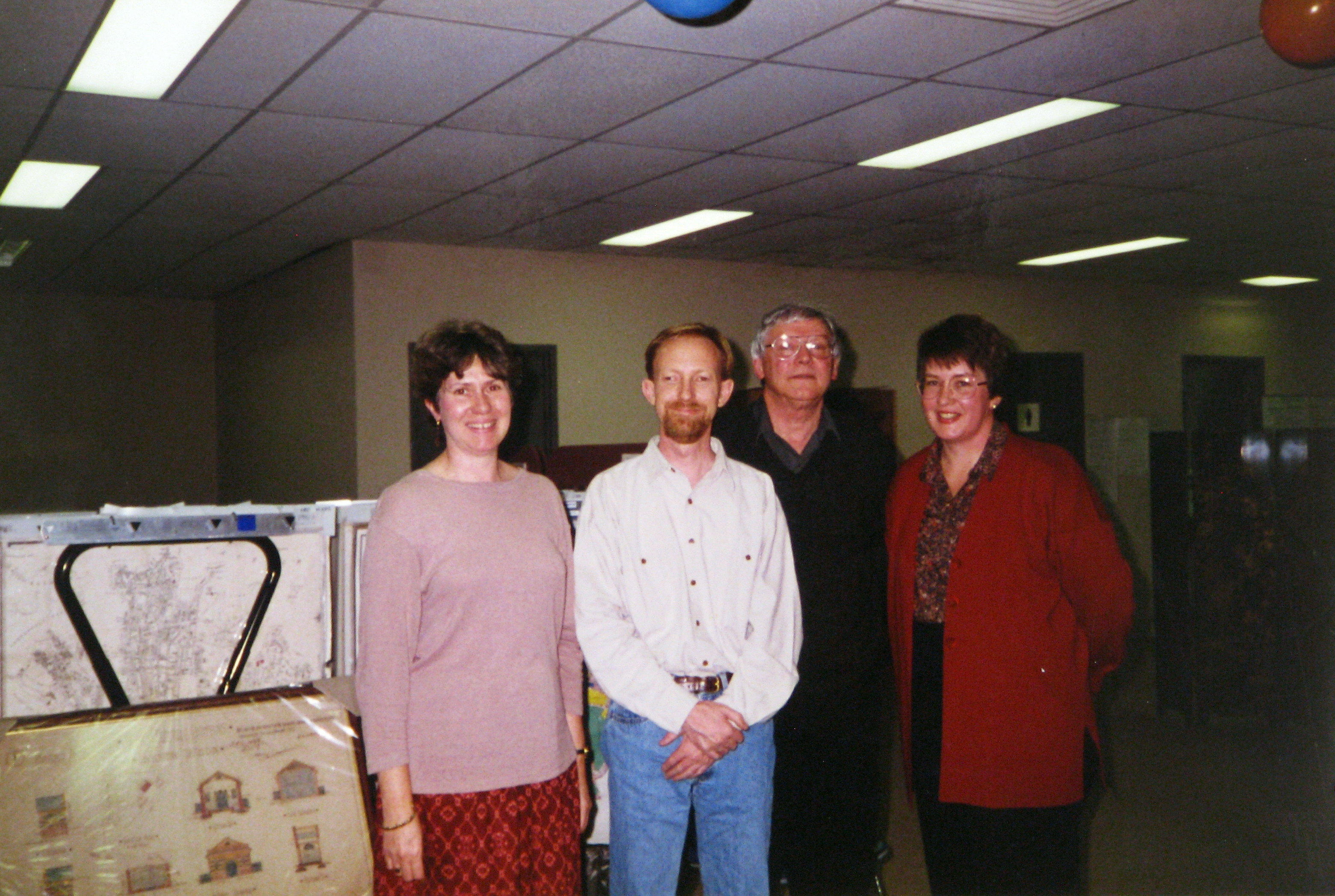 City archivists at a 20th anniversary celebration, 1996 (A-00028303)