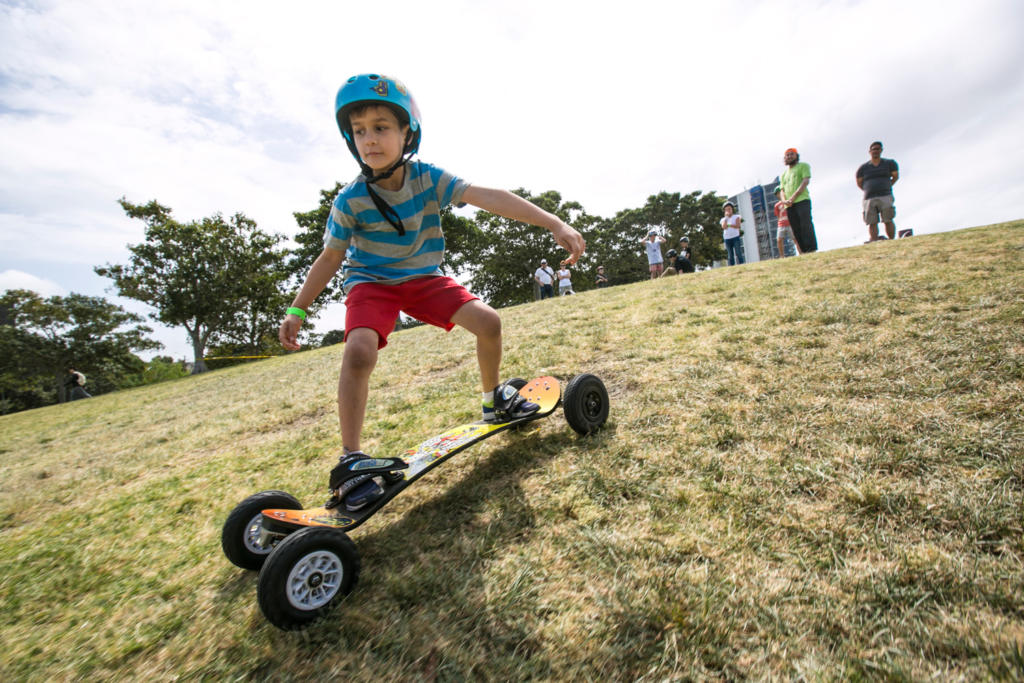 Try mountainboarding in Sydney Park