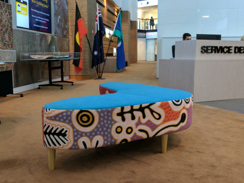 Winya has a panel of Indigenous artists who design custom pieces in bespoke colours and theming.