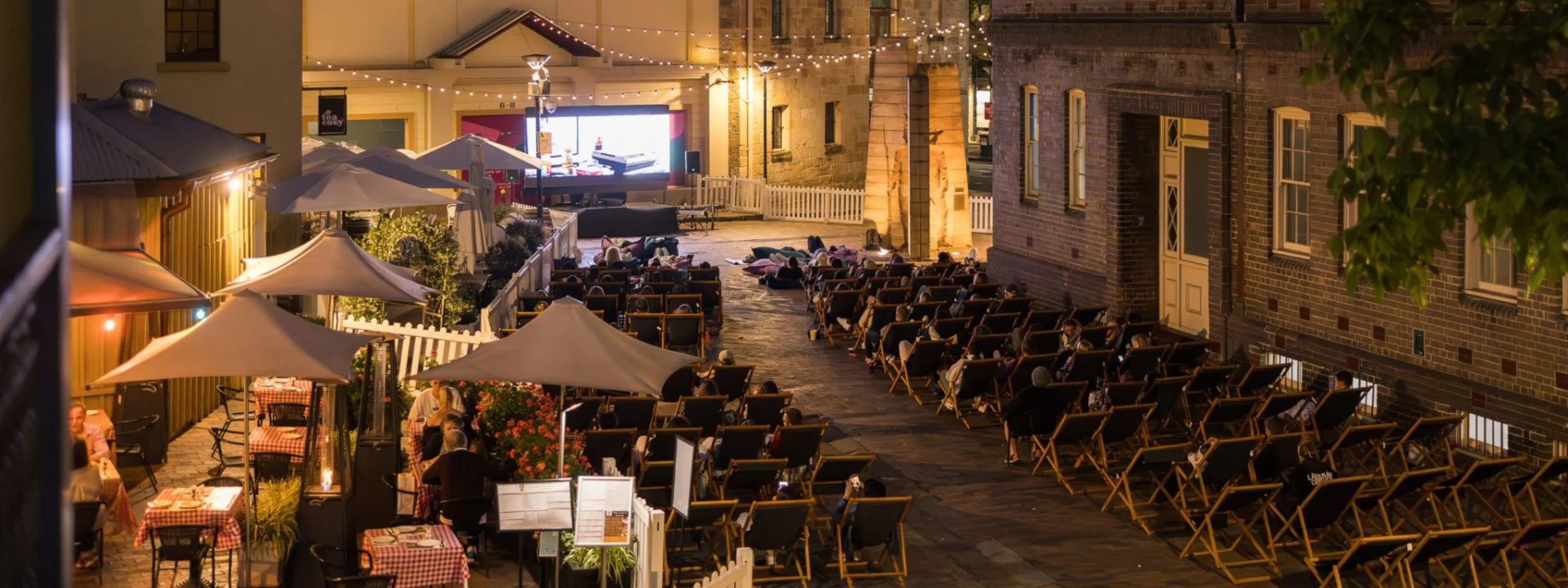 Find this free outdoor cinema experience in the heart of The Rocks