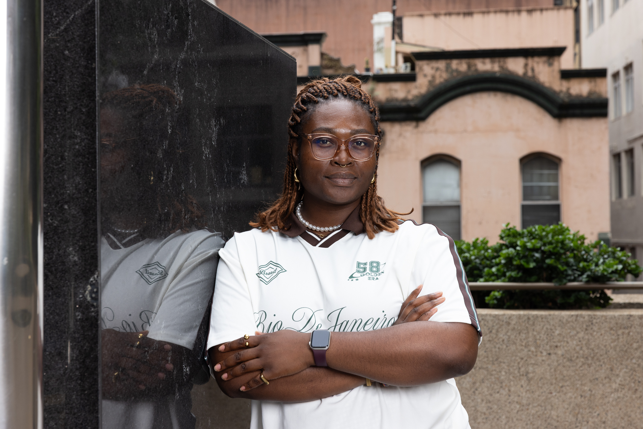 Chidiebube Uba, a cultural producer, curator and film maker based in Western Sydney. Participant of the 2026 Festival Commons. Image: Abril Felman.