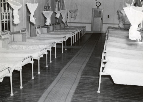 Dormitory inside Cootamundra Domestic Training Home, image courtesy of Coota Girls Aboriginal Corporation.