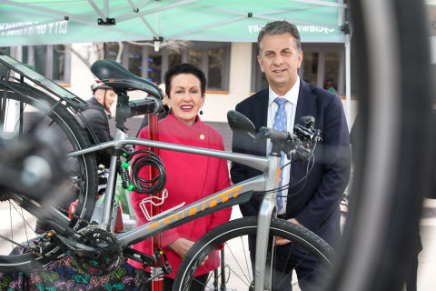 LM Clover Moore and Transport Minister Andrew Constance