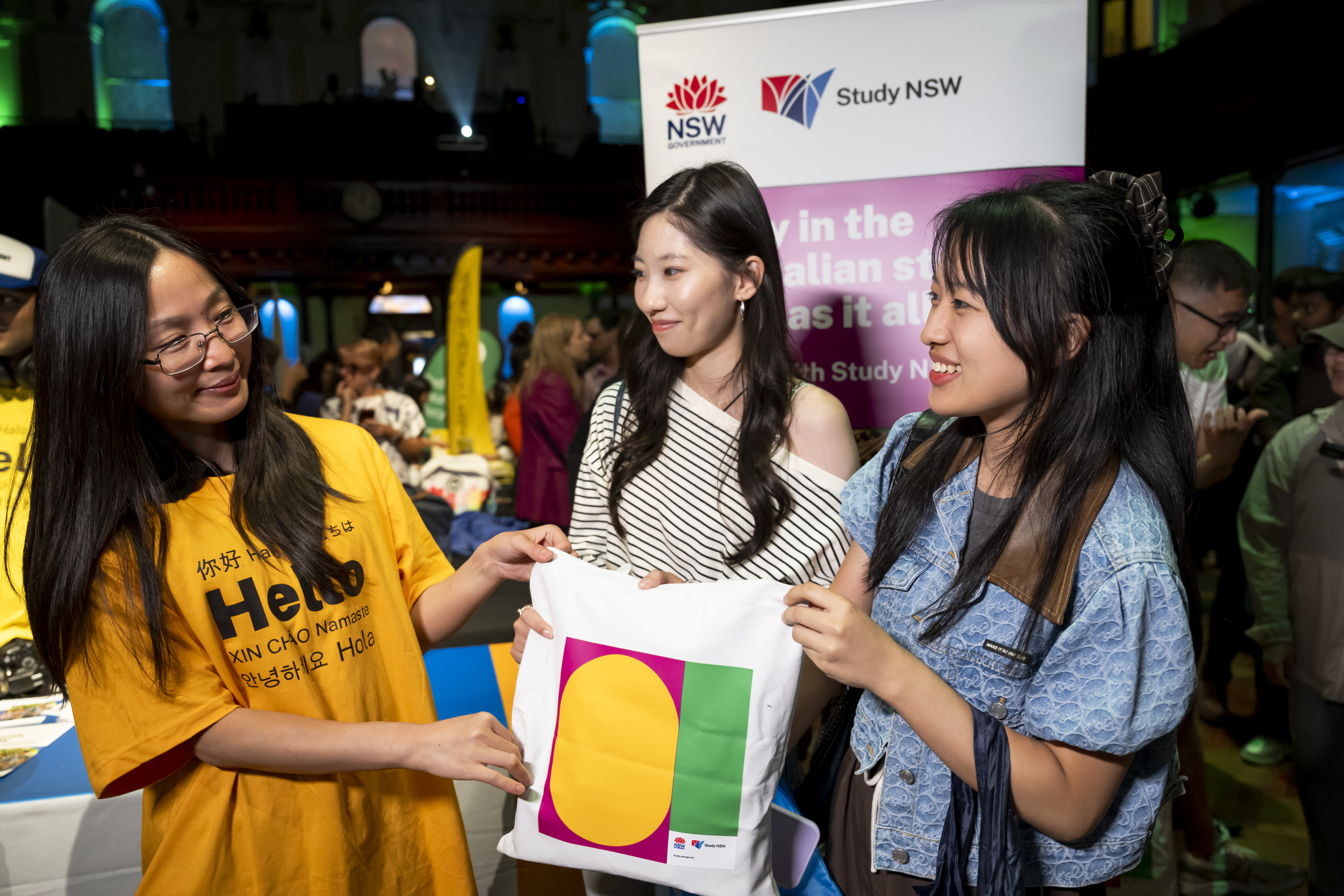 Nearly 1,000 international students from 94 countries attended the welcome. Image: Cassandra Hannagan