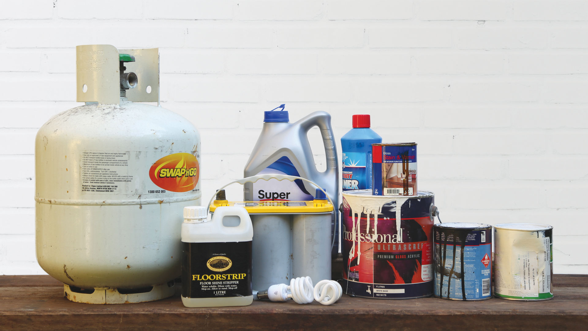 We accept all of these items and more at Household Chemical Cleanouts