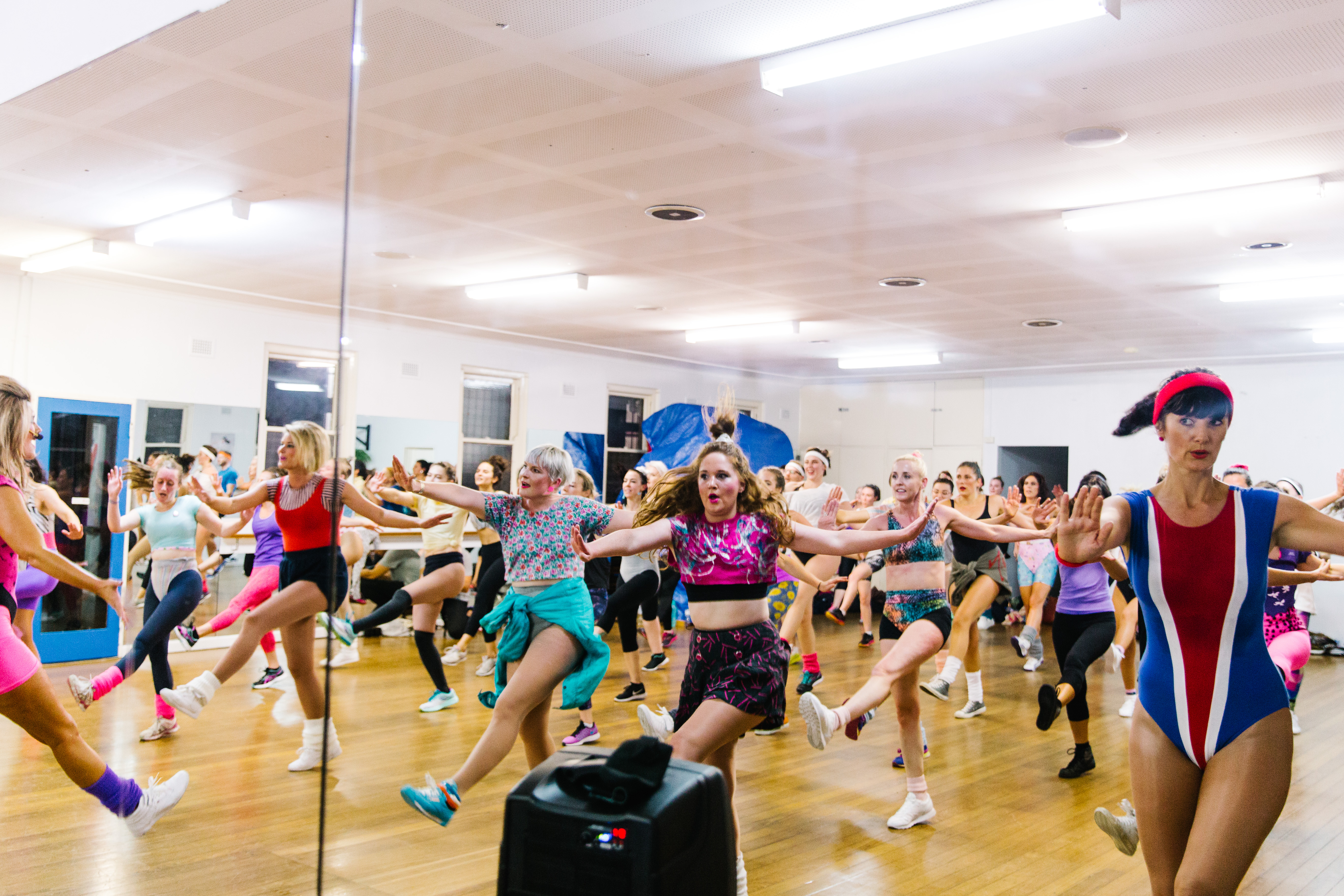 Retrosweat aerobics classes. Image credit: Chrissie Hall/Supplied