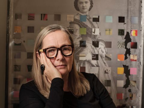 Karen Coull in front of one of her pieces. Photo: Dean Quilin Li / City of Sydney