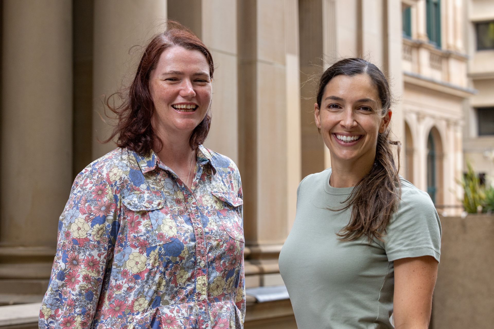 L-R: Meg Lamont, from strategy & urban analytics, with Anita Rojas, environmental engineer for parks. Photo: Chris Southwood / City of Sydney 