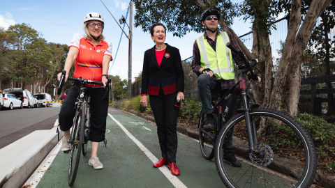 New cycleways in Alexandria and Erskineville are helping make cycling safer