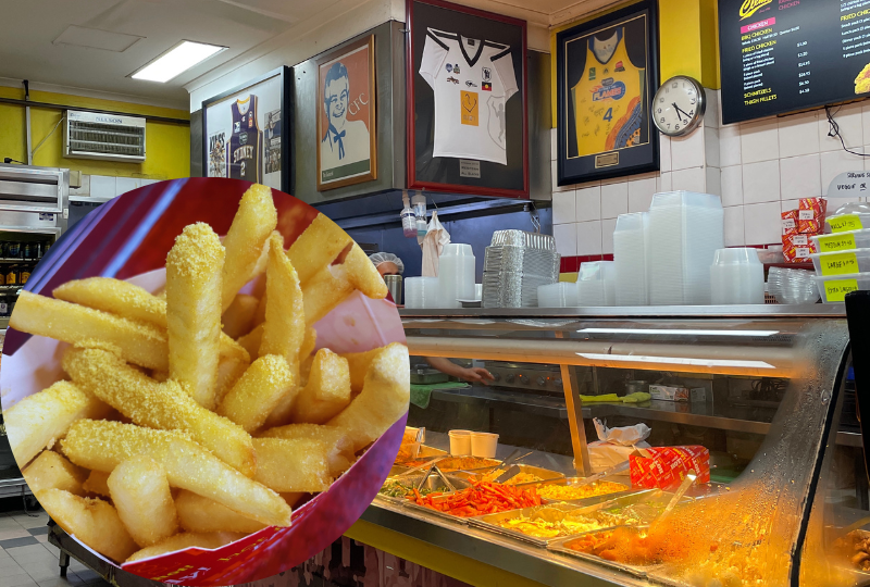 Clem's chips come with a generous dusting of chicken salt. Image: City of Sydney / Abril Felman