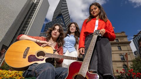 Young musicians set to perform at our off the record live music event with their instruments