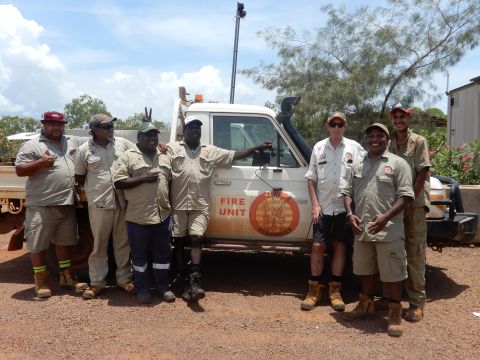 Tiwi Island carbon project staff and Indigenous rangers