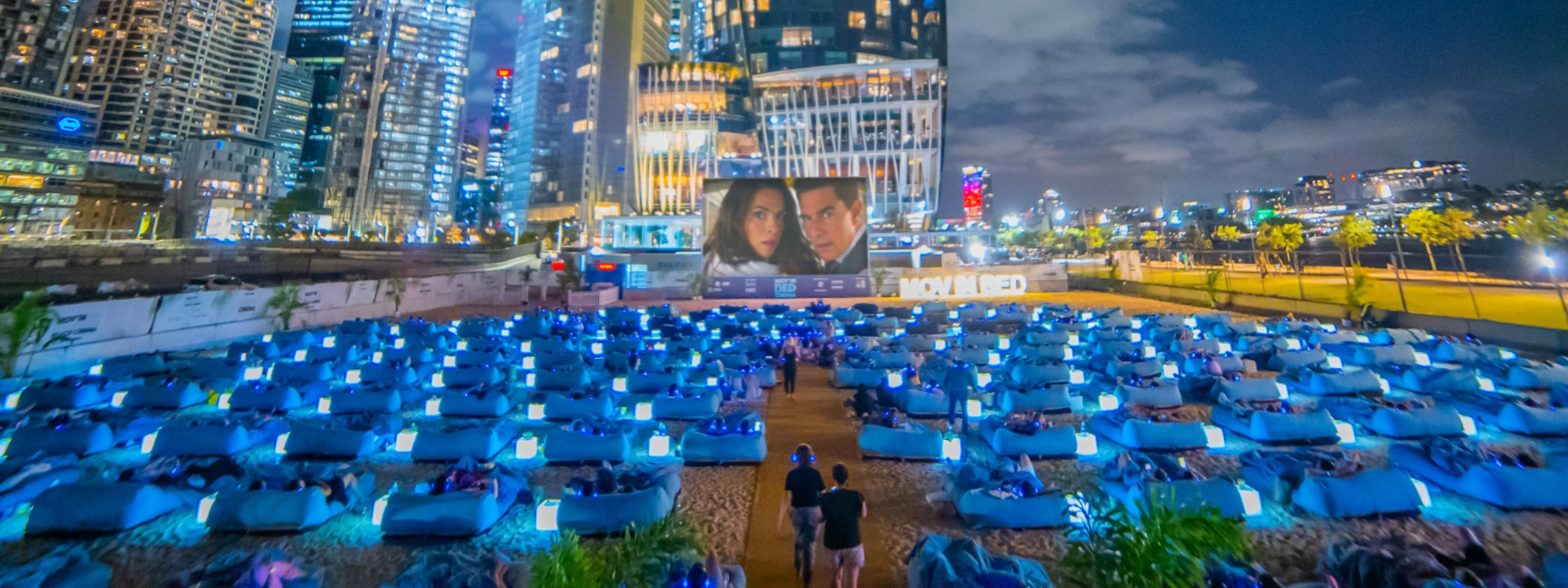 Mov'in Bed Beach Cinema at Barangaroo