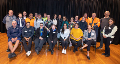 Otis with members of the Aboriginal and Torres Strait Islander employee network at the City of Sydney