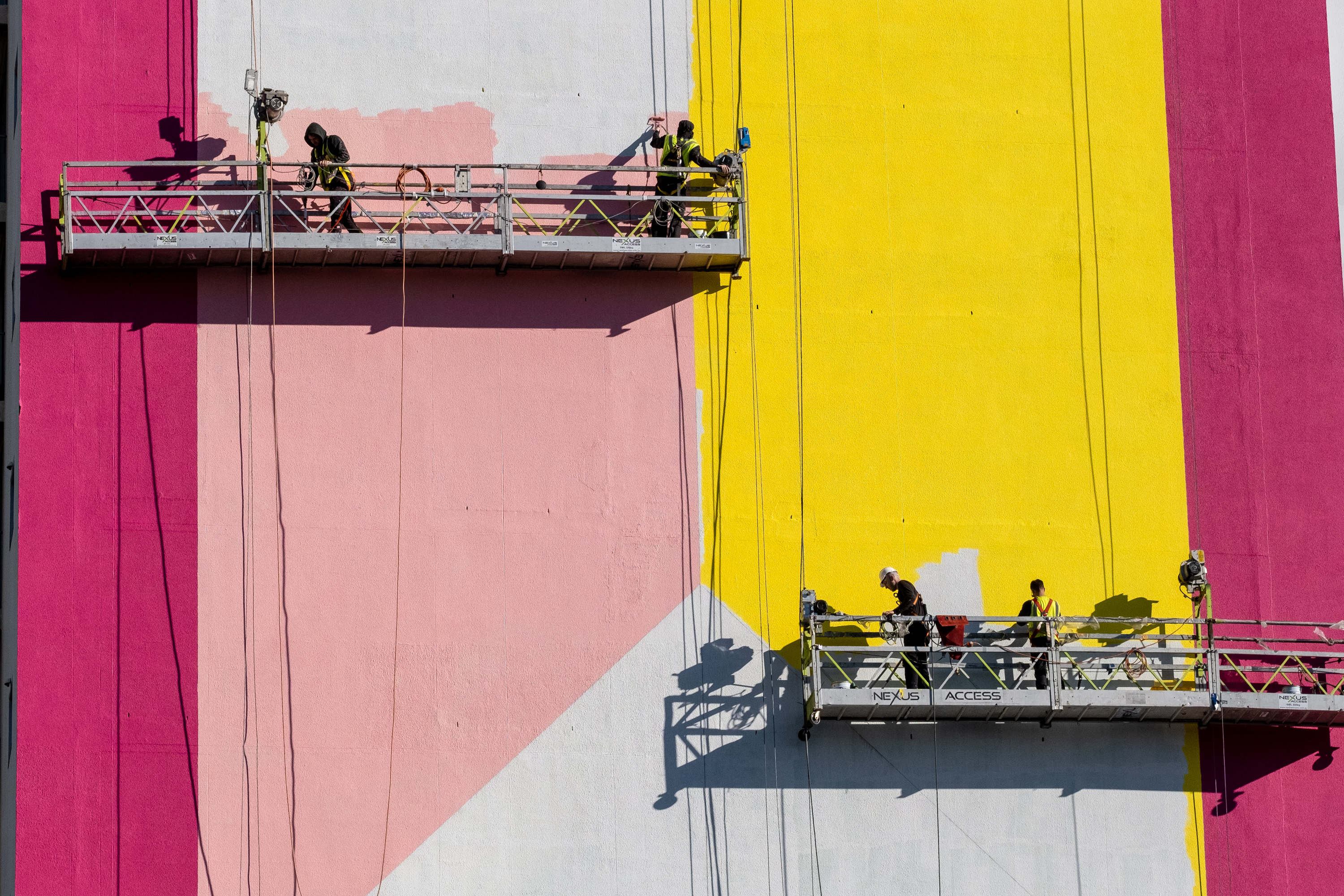 Rolling out the brightness. Photo: Chris Southwood / City of Sydney