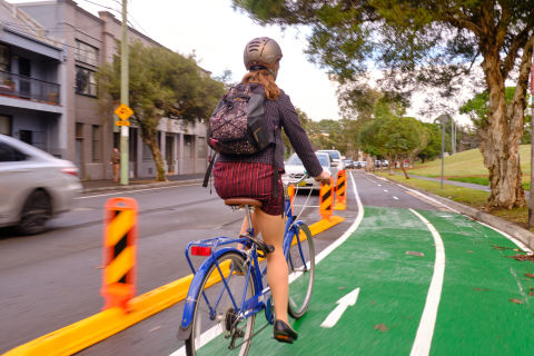 Pop up cycleways – like this one on Henderson Road, Erskineville – are giving more people the option to ride
