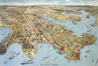 MS Hill, City of Sydney, Birdseye Map, 1888 (03/09/1888), [A-01148878]. City of Sydney Archives, accessed 17 Apr 2025