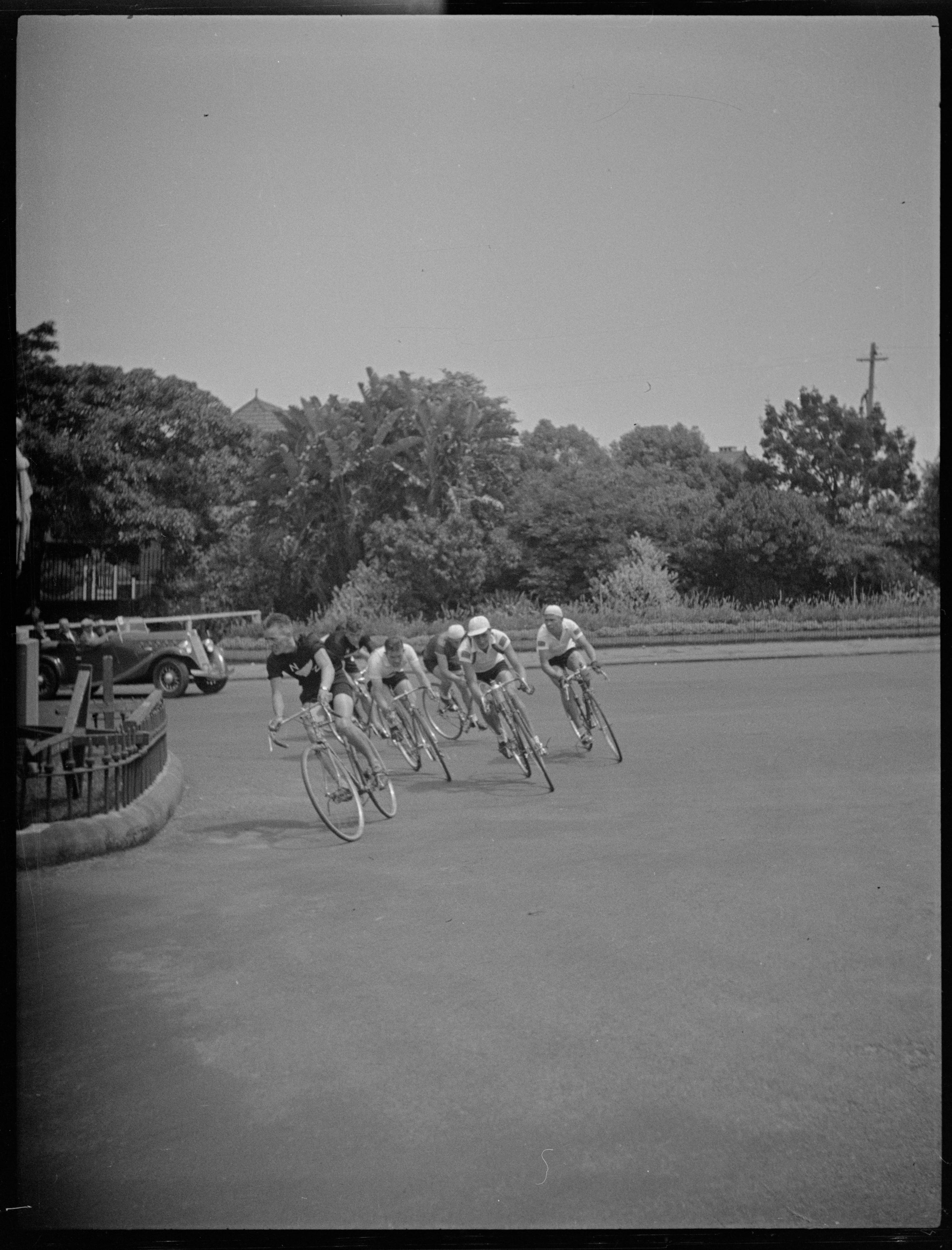 Centennial Park is a haven for Sydney's bike riders. Back in 1938 it was also the site of a 100km cycling race held as part of the Empire Games, with racers from New Zealand, Wales, South Africa and Australia. Hennie Binneman of South Africa triumphed on the day. Photo: Percy James Bryant / City of Sydney Archives A-01142010