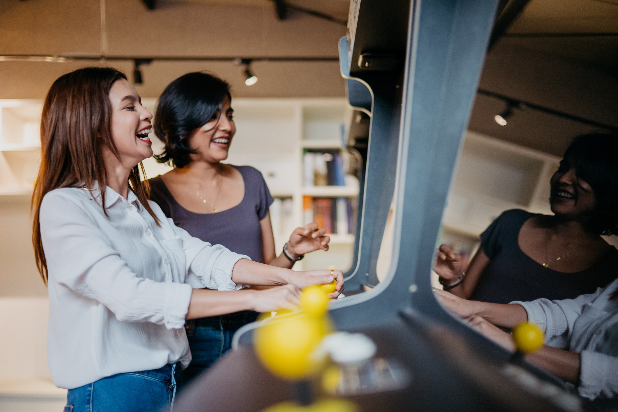 Take on an arcade game at Customs House.