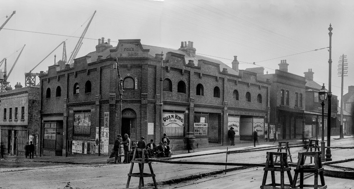 Corner of Pitt and Goulburn streets, 1902. City of Sydney Archives A-01001535 