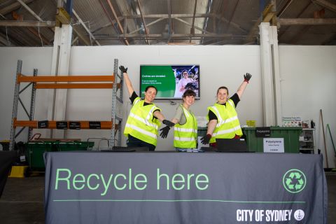 Our friendly team will answer all your recycling questions. Image: Chris Southwood, City of Sydney