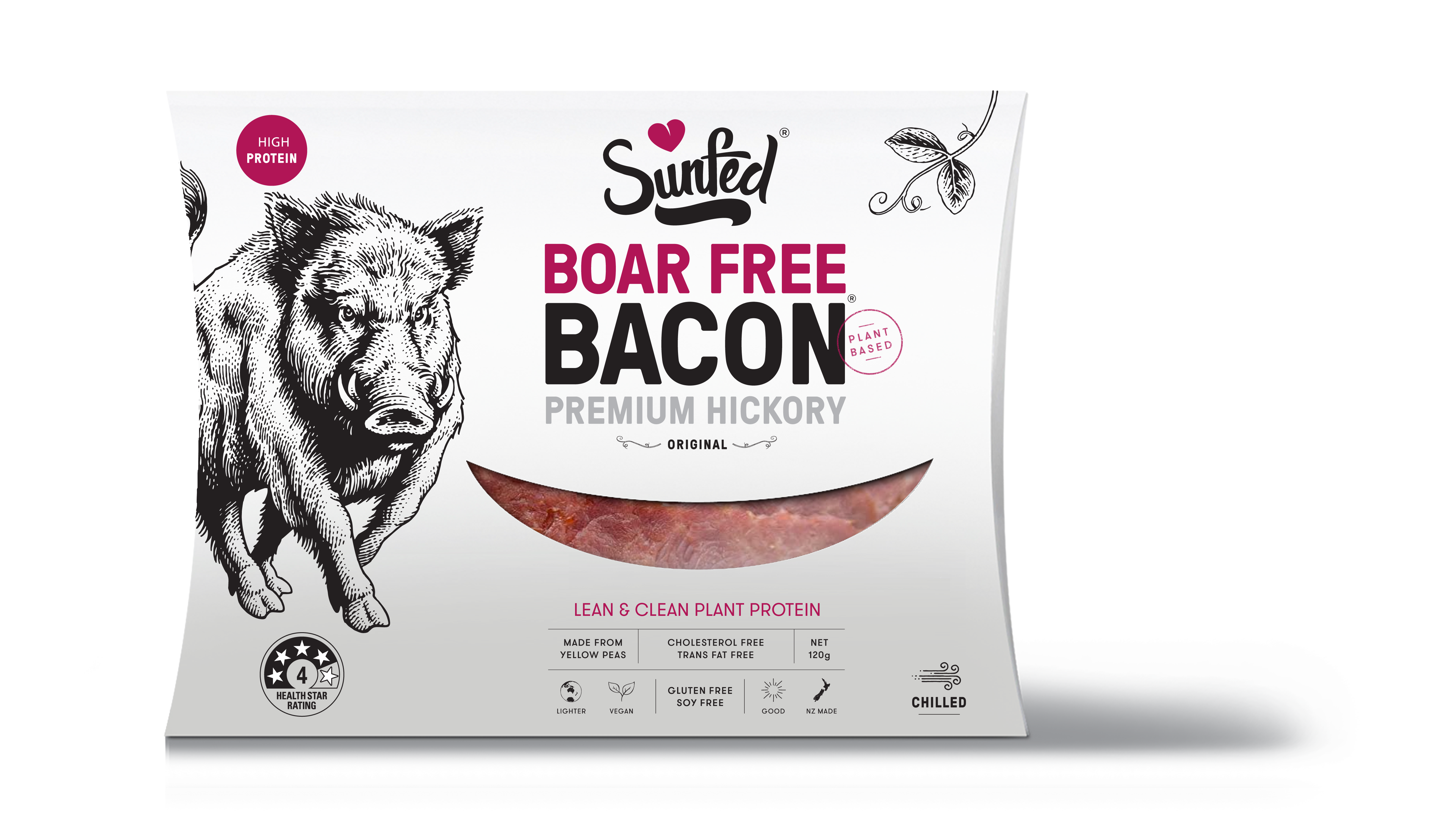 Sunfed boar-free bacon