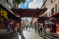 Dixon Street ceremonial gates, Haymarket - northern. Image: Will Jones