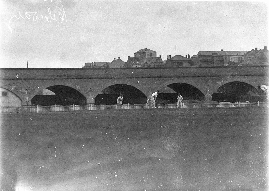 'Grade cricket at Wentworth Park' c1930s, Sam Hood : photographic collection, 1916-ca.1955. State Library of NSW.