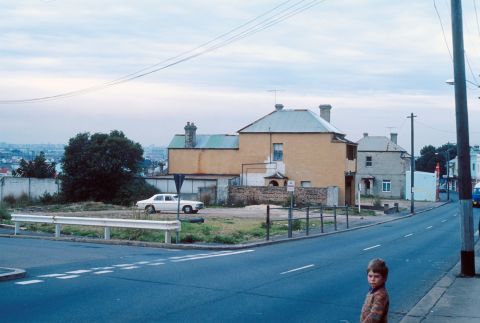 Vacant lot on Erskineville Road Erskineville, c 1977.  City of Sydney Archives A-00062541 