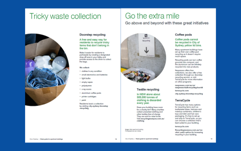 Waste guide for apartment buildings